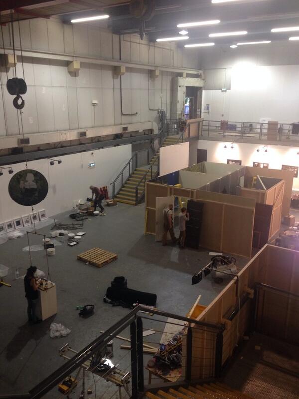 borderless14's tweet photo. Sneaky peak of the gallery in preparation for tomorrow's show! Exciting! #borderless2014 http://t.co/CXLjAeH3uI