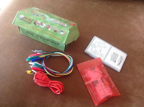 JBSRTC's tweet photo. Look what's arrived! #makeymakey. Which sector will be first programming or playing some musical fruit with it. http://t.co/tfYAKUypdV