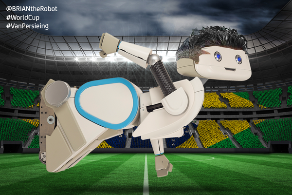 BRIANtheRobot's tweet photo. I calculate that I am a natural at #VanPersieing. They don't call me Robot Van Persie for nothing! #HumanJokes http://t.co/ImRMpPP4dV