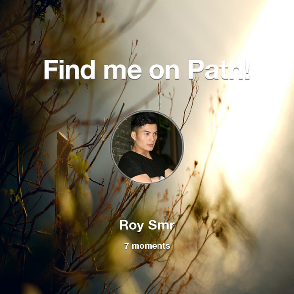 roy_alexsa's tweet photo. Find me on #Path now! Go to: http://t.co/ksbSxmCTai! #thepersonalnetwork http://t.co/Qu8lQDXmsR