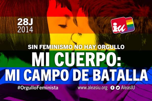 JovenesIU's tweet photo. Porque con este Gobierno las ricas abortan y las pobres se desangran. Este 2014 proclamamos #OrgulloFeminista http://t.co/6v2gjR3PJ9