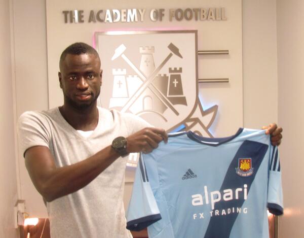 WestHam's tweet photo. STORY: West Ham United are delighted to confirm the transfer of Senegal midfielder Cheikhou Kouyate. #WHUFC #COYI http://t.co/tgFAdxOE56
