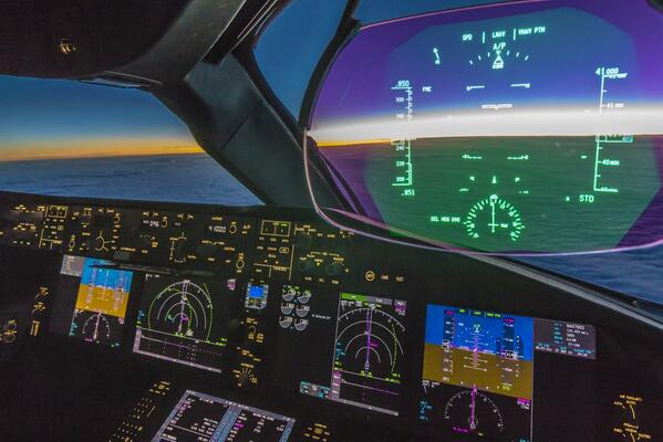 larohe's tweet photo. @BoeingAirplanes the 787 is the best office ever for pilots. Comfortable, user friendly, efficient, safe #FlyTheDream http://t.co/xRJGJDO6Z2