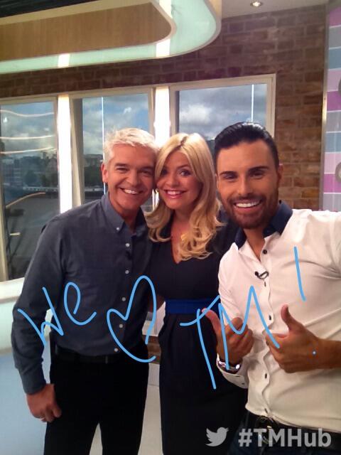 thismorning's tweet photo. #TMHub with @schofe, @hollywills, @rylan http://t.co/nuP6ukWIXD