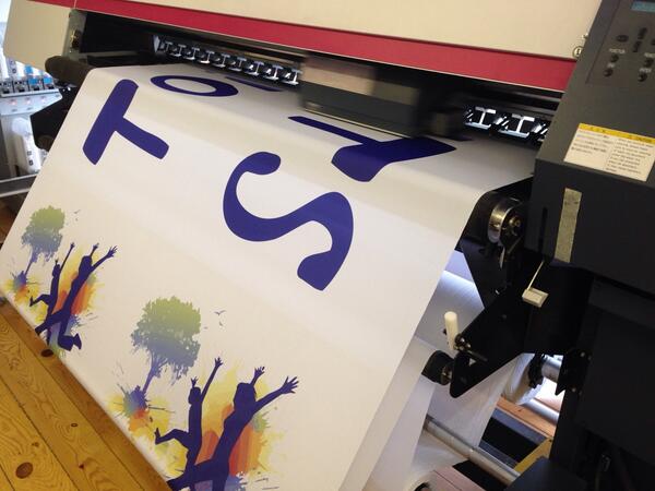 topflags's tweet image. .@FeastOfStPeter got something colourful coming off the printer this morning #featherflags @bannersforall