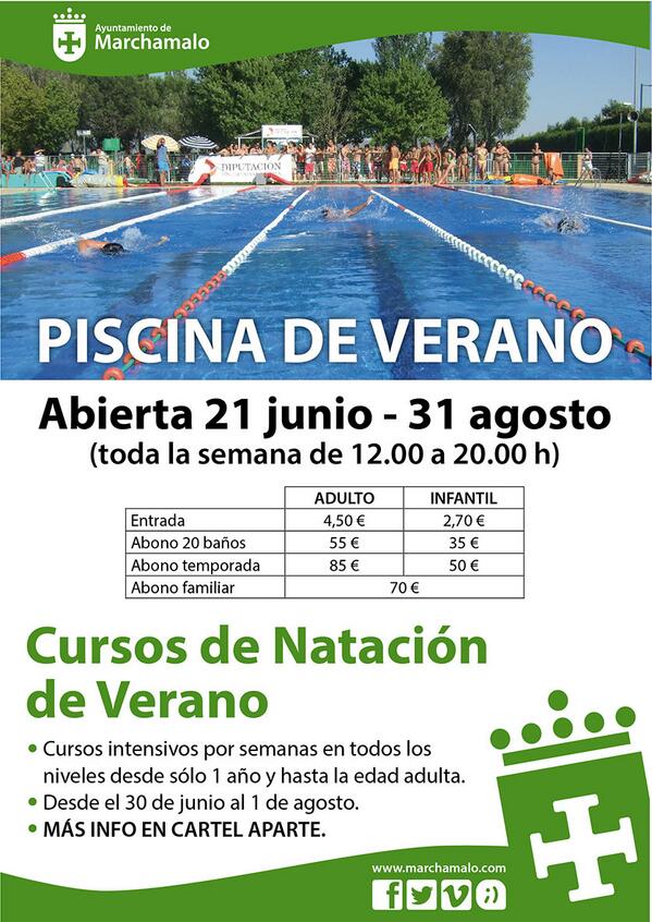 Este sábado abre la Piscina Municipal. Inscripciones para cursos de natación hasta el día 26 | marchamalo.com/index.php/es/a…