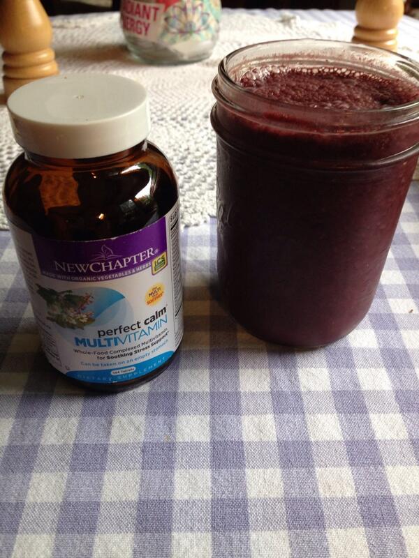 NewChapter's tweet photo. Great way to start the day #PerfectCalm and a strawberry, blueberry, hemp and greens smoothie! http://t.co/zUWbwGrpYx http://t.co/isC6UXKAQs