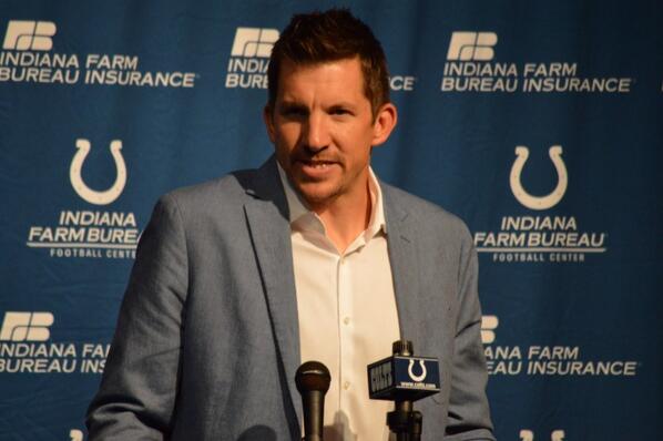 Colts's tweet photo. An emotional Dallas Clark reflecting on his love and appreciation for #ColtsNation. #BackInBlue44 http://t.co/an12V60QRN