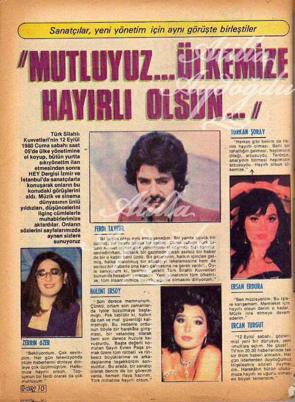 12 Eylül 1980′in üzerinden 34 yıl geçti bunlarıda hatırla