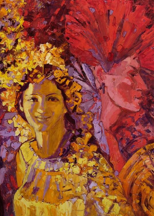 RetoSava's tweet photo. Sergey #Sovkov #peintre #figuratif #nu #StyleMosaïque #contemporain #art #Russie "Love and Passion, 2008" https://t.co/In8sLQDqkm