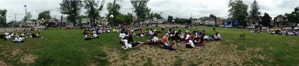 Today the 8th graders at Westminster Charter dedicated ‘small library.’ Now, all the students are having a read in.