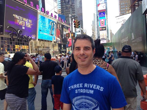 In Times Square wearing my shirt from <a href="/TrimPittsburgh/">Caguiat Rosario</a>