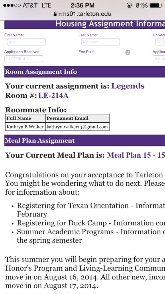 KristiMonckton's tweet photo. Okay help me find my new roommate🎉 @tarleton2018 @Tarleton18 #TSU18 http://t.co/Jx2y91Ktkw