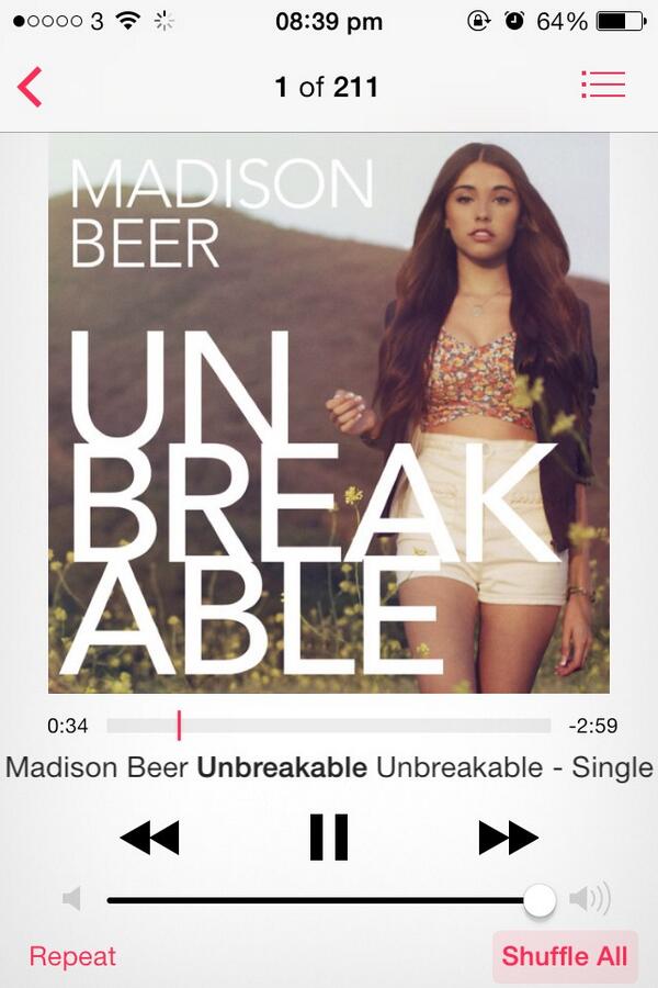 madisoninfinity's tweet image. new summer jam💕 so obsessed! @MadisonElleBeer #BuyUnbreakableOnItunes