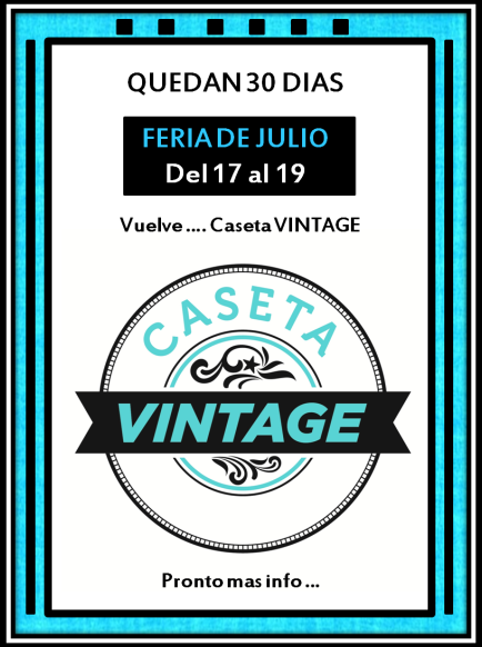 vintage_caseta's tweet photo. Quedan 30 dias para la Feria de Julio y Caseta VINTAGE, CON MAS NOVEDADES ESTE 2014 !!! RT SI TIENES GANAS DE FERIA ! http://t.co/M1DXj05Adu