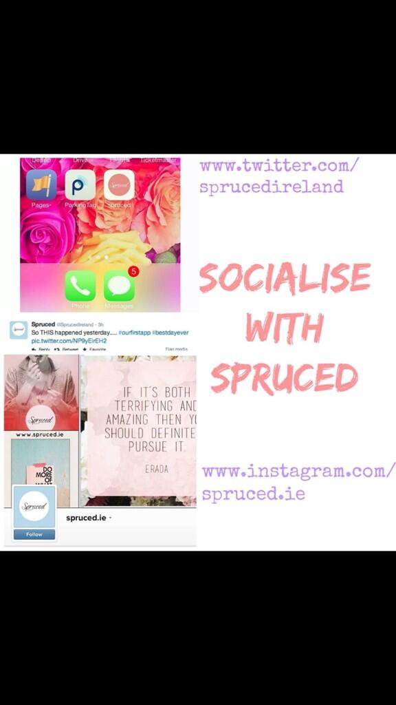 Louloudunner's tweet image. Got a sneak peak of the app yday ! Come follow us @SprucedIreland !#spruced