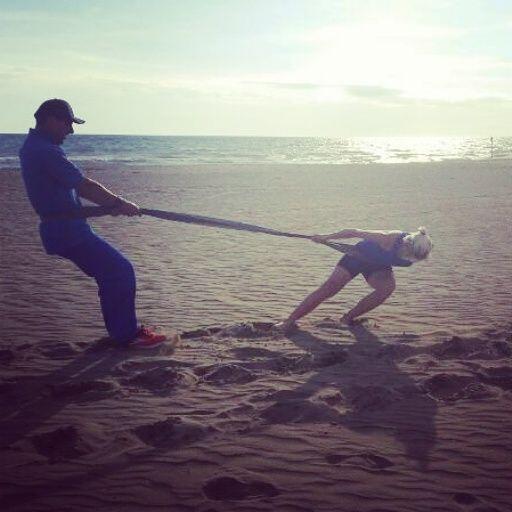 Training on the beach:)