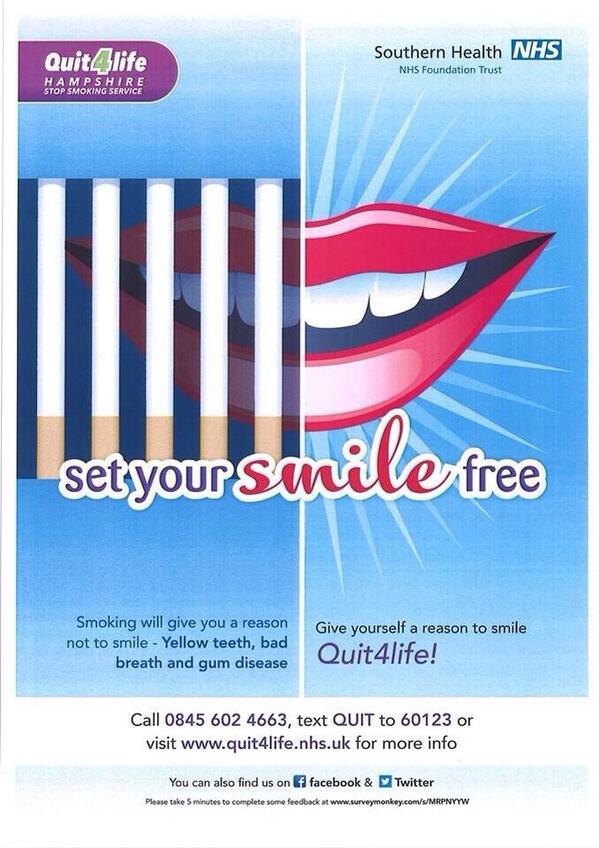 National Smile Month is nearly over. Have you set your smile free by going smokefree? It's never too late! Quit4life