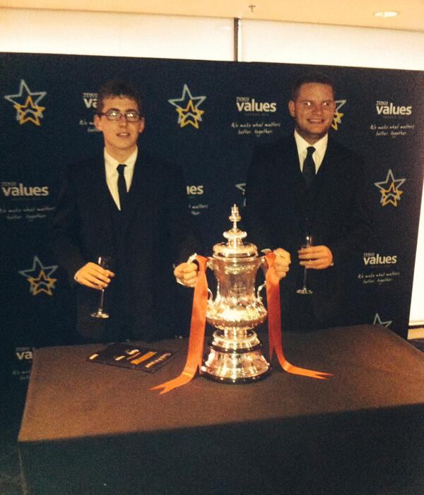 We've got one of the most sought after prizes in England here tonight.. and we've got the FA Cup #valuesawards