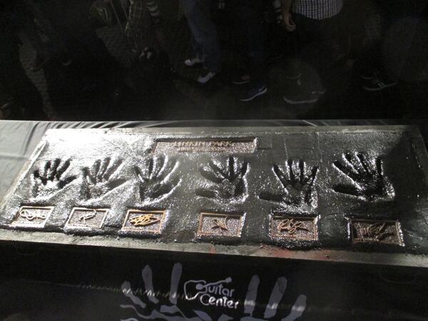 BrettError's tweet photo. Welcome to the RockWalk @linkinpark http://t.co/UTIj7RDqMO
