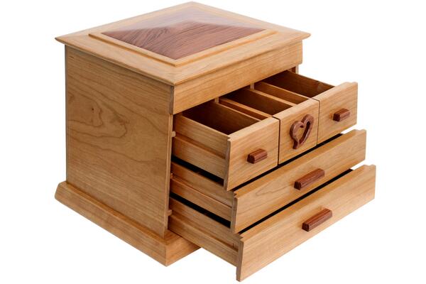 NickJonesDesign's tweet image. This box was designed around a center "secret" drawer which is held in place by a hand forged brass pin.