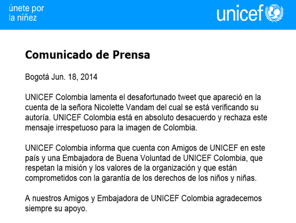UNICEFColombia's tweet photo. http://t.co/wYmvtFhDgv