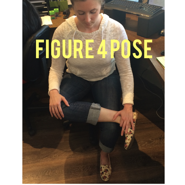 alignedmodern's tweet photo. Figure 4 Pose is great to stretch out the hips and alleviate any discomfort from sitting at that desk!#yoga #deskyoga http://t.co/rGE028dq1e