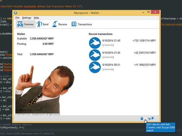 Murraycoin's tweet photo. #Murraycoin v0.9.2: new multipool-resistant difficulty adjustment starting at block 130k, Scrypt-2048 PoW July 4th http://t.co/jQgG6AZvbV