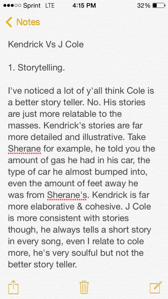 SchamaNoel's tweet image. Why Kendrick is the better overall rapper than J Cole(big cole fan but this debate needed to end)