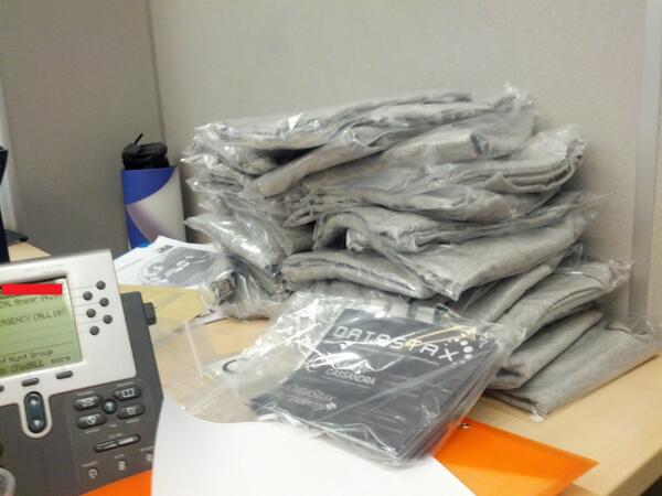 riviera_func's tweet photo. T-shirts and other goodies are ready for our meetup tomorrow on C* + Flink http://t.co/1Er6kOY2ax cc @DataStax http://t.co/a0OMWCOLis