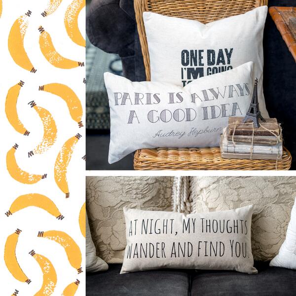 Can you tell we're bananas for quote cushions? Get yours today. #Indaba #cushions #homedecor