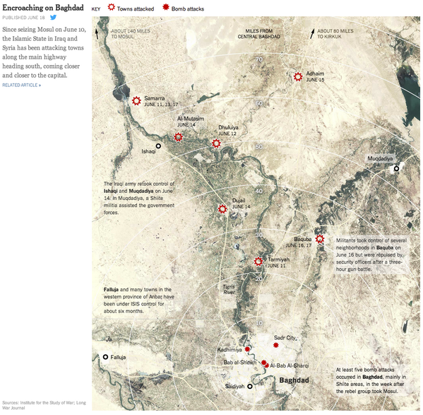 nytimes's tweet photo. Maps that explain the conflict in Iraq http://t.co/iJynjpuLEx http://t.co/xiyM7BNIU0