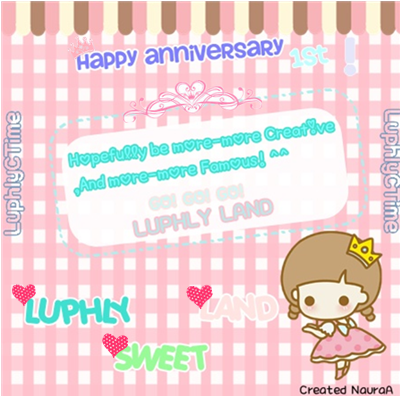 LuphlyLand's tweet photo. "@nauraangelll: Happy Anniv 1st @LuphlyLand ^^ http://t.co/MiYHlXga5Y"