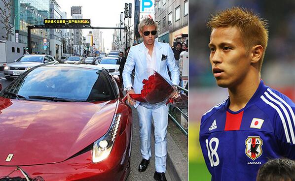 セレブの車 Celeb Rides 誰もが知るサッカー 日本代表エースで現在はセリエa Acミランに所属の本田圭佑 お洒落なファッションもプライベートスタイルも一目置かれる彼の愛車はフェラーリ458イタリア 本田圭祐の車 プロサッカー選手の車 セレブの車