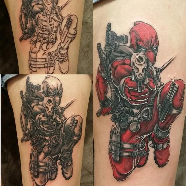 ZinkTattoos's tweet photo. Deadpool aka "Merc with a mouth" @MayStonem #Lediciaaudiovisual http://t.co/c5ieMKEhJz
