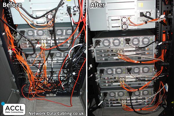 More evidence of ACCL's #datacabling OCD! client's work vs our work... #jobsatisfaction #cablingporn