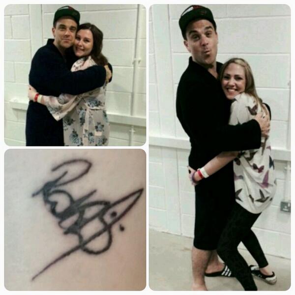 Still on cloud 9 <a href="/robbiewilliams/">Robbie Williams</a> such an honour to meet you <a href="/Upfront/">Upfront</a> I cannot thank U enough xx #DreamsDoComeTrue xx