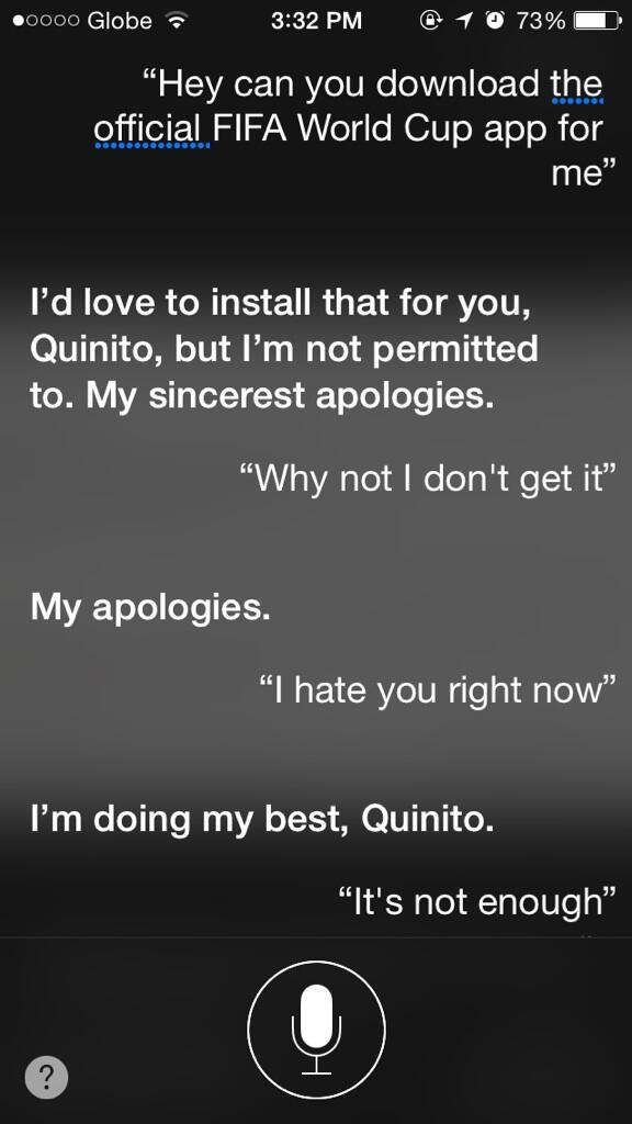 QueueThePodcast's tweet image. SIRI and I at our best, yes this is our best and we are trying to fix our relationship okay.. 😒 #DONTJUDGEUS #FIFA