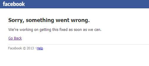 Facebook an itibarıyla çöktü...