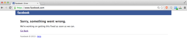 dimakh's tweet photo. Are you also facing a down time for facebook ? #facebookdown http://t.co/E79yzKOchn