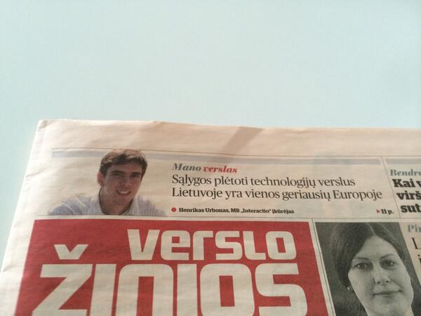 InteractioApp's tweet image. Spotted on Lithuanian business media!