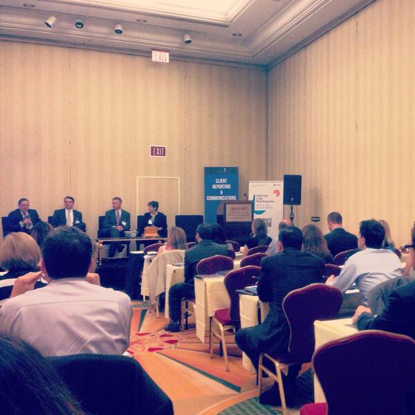 Client_Report's tweet image. Mike Kendall, Varden Product Manager, on "client survey" panel at TSAM.
