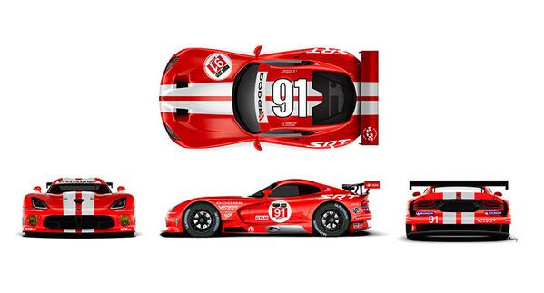 TeamSRT's tweet photo. The #TeamSRT Vipers are going to a #classic look beginning at @WGI with #ViperRed and #RaceWhite #ViperRedReturns http://t.co/gxSpoJ1Fgk