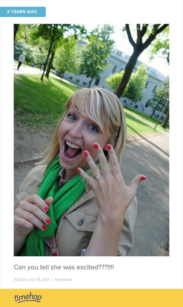 jmkreutzer's tweet photo. Three years ago! And now we are having a baby...so crazy. #missmyring #swollenlikeablimp http://t.co/QGNP7aPPrF http://t.co/D8zvhqfmcw