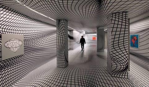 IncandescentArt's tweet photo. Awesome installation from Peter Kogler. http://t.co/z3PGUEHmAq #installation #waveylines #incandescentartists http://t.co/O1Tam0t46T