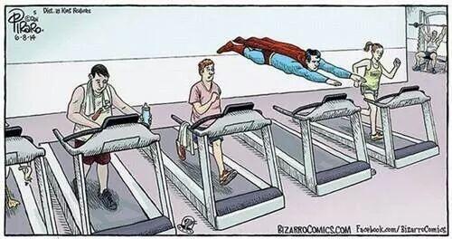 AP2HYC's tweet photo. Even Superman exercises daily! #flyingischeating! http://t.co/PQFmcNOUrq