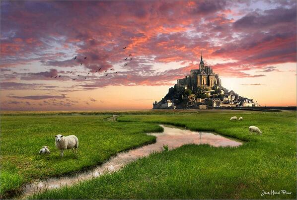 Gabriele_Corno's tweet image. Le Mont Saint Michel by Jean-Michel Priaux