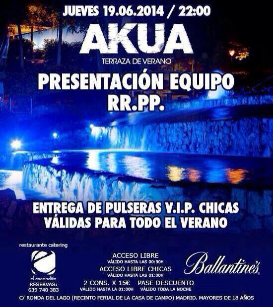 RRPPDelRey's tweet photo. Esta noche entrada GRATIS Chicas/Chicos hasta las 1:00/00:30 habrá sorpresas! #Akua #ListasDaniDelRey http://t.co/RakCYUCcPt