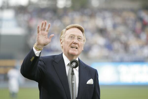 Vin Scully will return for a sixty-sixth year in the broadcast booth (@SportsCenter/Twitter)