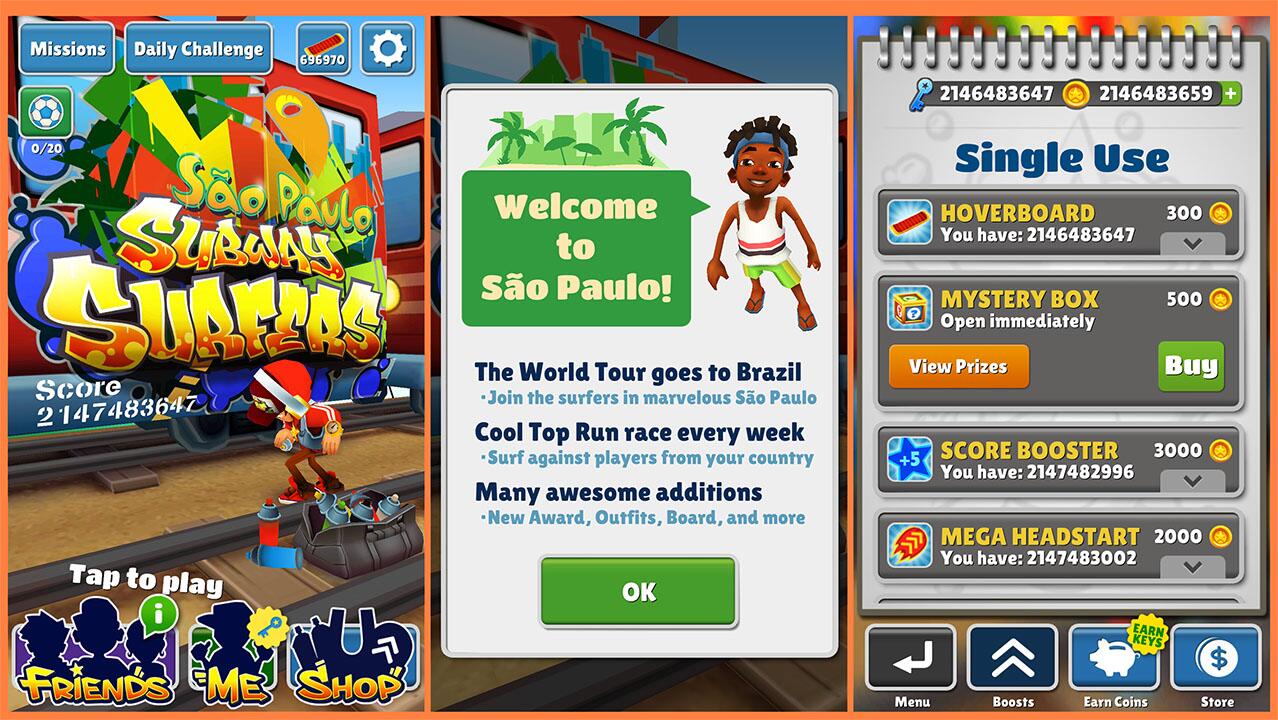 Subway Surfers Sao Paulo Hack v1.25.0 with Unlimited Coins and Keys. [ June  2014]